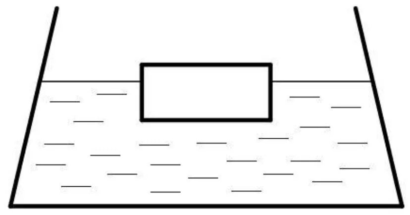 Брусок плавает на поверхности воды. Деревянный брусок плавающий в 2 разных жидкостях. Деревянный брусок плавает на воде изобразите на рисунке. На поверхности воды плавают бруски ответ.