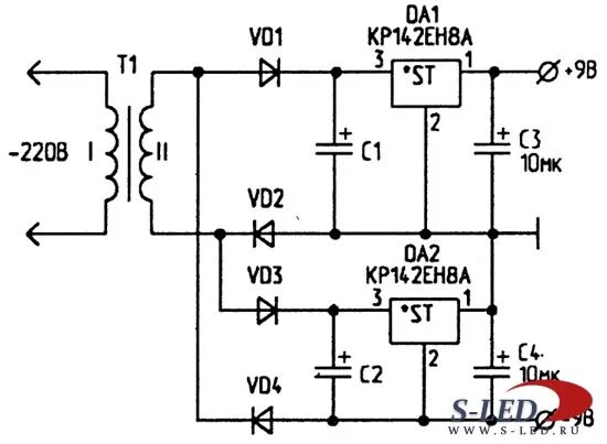 Схема удвоения напряжения для лампового усилителя. Двухполярный блок питания от одной обмотки трансформатора. Двухполярный блок питания диодный мост. Два напряжения из одного схемы. Схема удвоителя напряжения на диодах и конденсаторах.