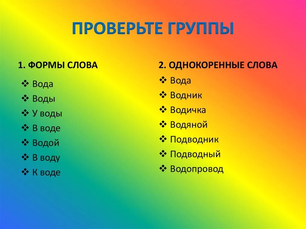 1 группа однокоренных слов. Однокоренные слова к слову вода. Однокоренные слова к слову Вожа. Однокореннвесдова вода. Однокоренныйслова вода.