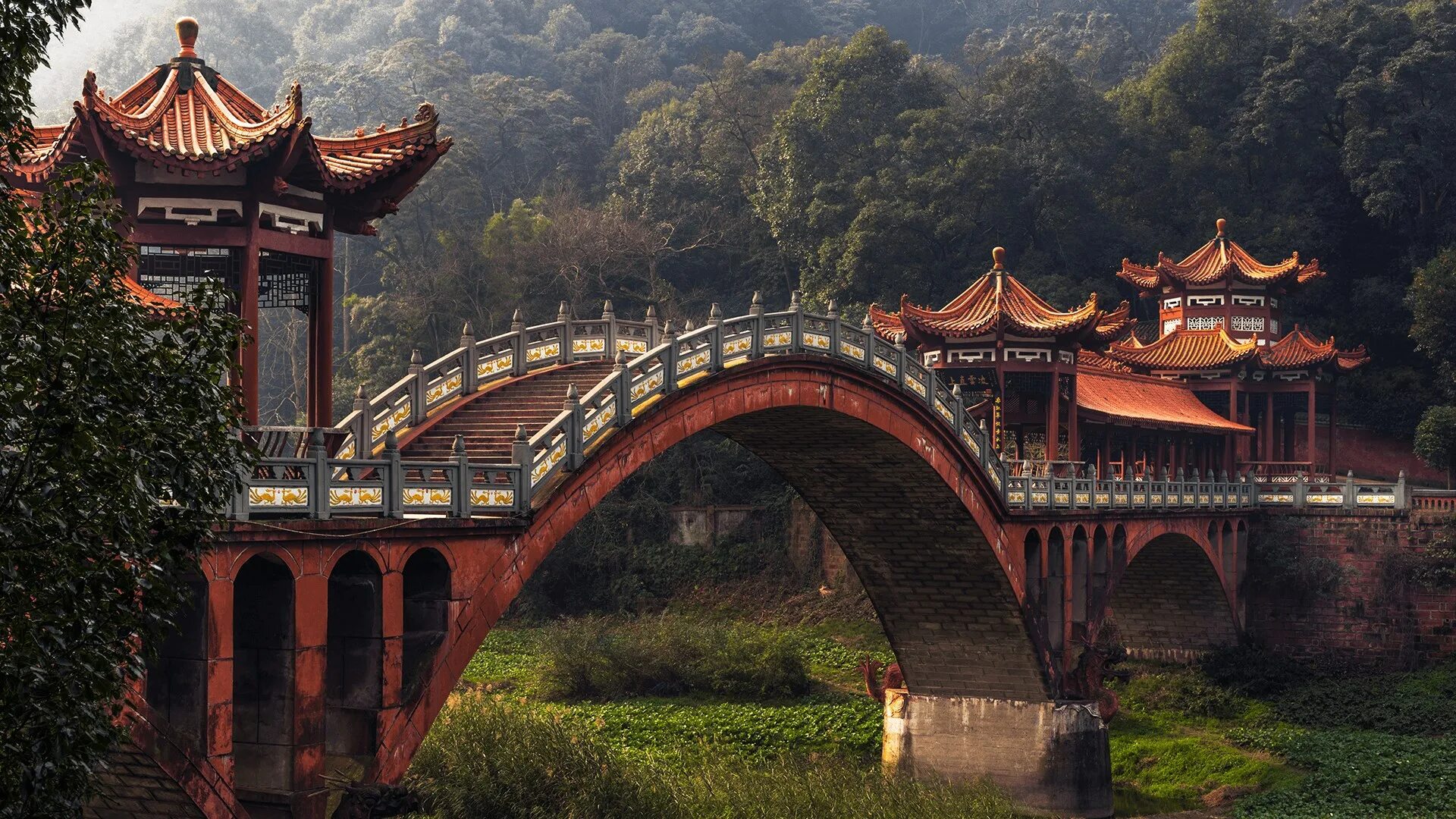 Мост Лэшань, Сычуань. Чэнду Сычуань Китай. Китай архитектура Сычуань. Дворец Эфангун Сиань. Китай обои на стол