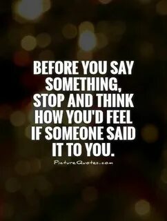 Why don t you say something