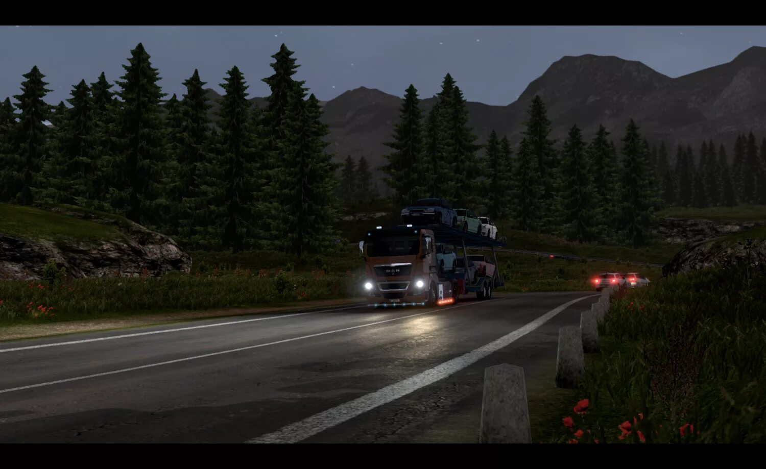 Легковушки етс. Euro Truck Simulator 2 ночь. Евро трак симулятор 2 2012. ETS 2 Night. Truck Simulator 1 начало.