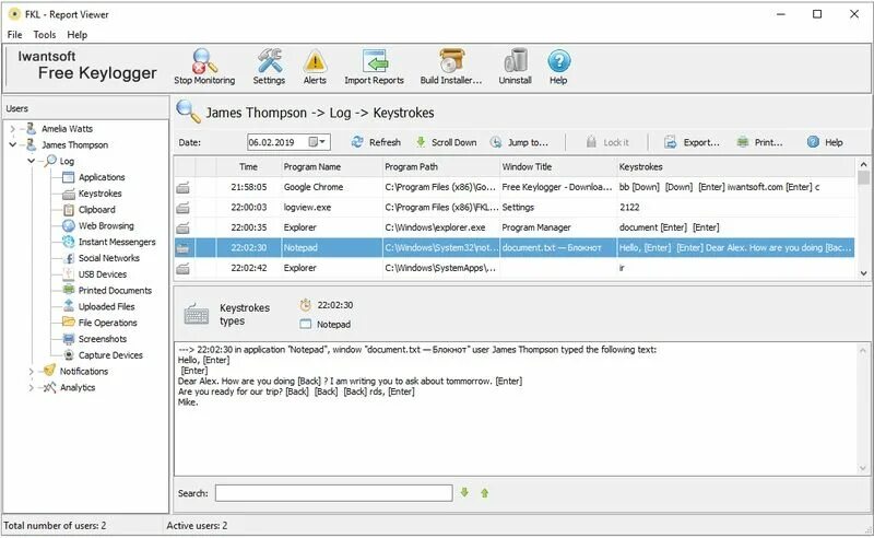 Key logger