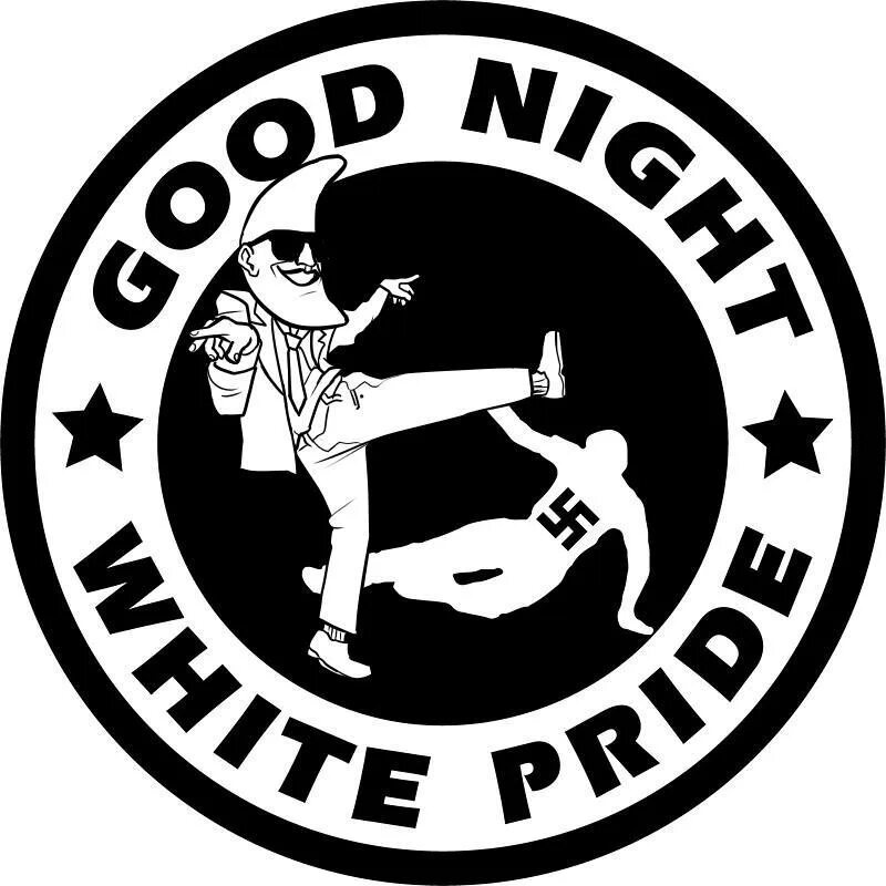 Гуд Найт Вайт Прайд. Вайт Прайд тату. White Pride Стикеры. White Pride эскиз. Kill left