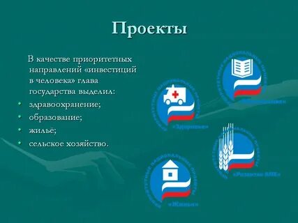 4 национальных проектов