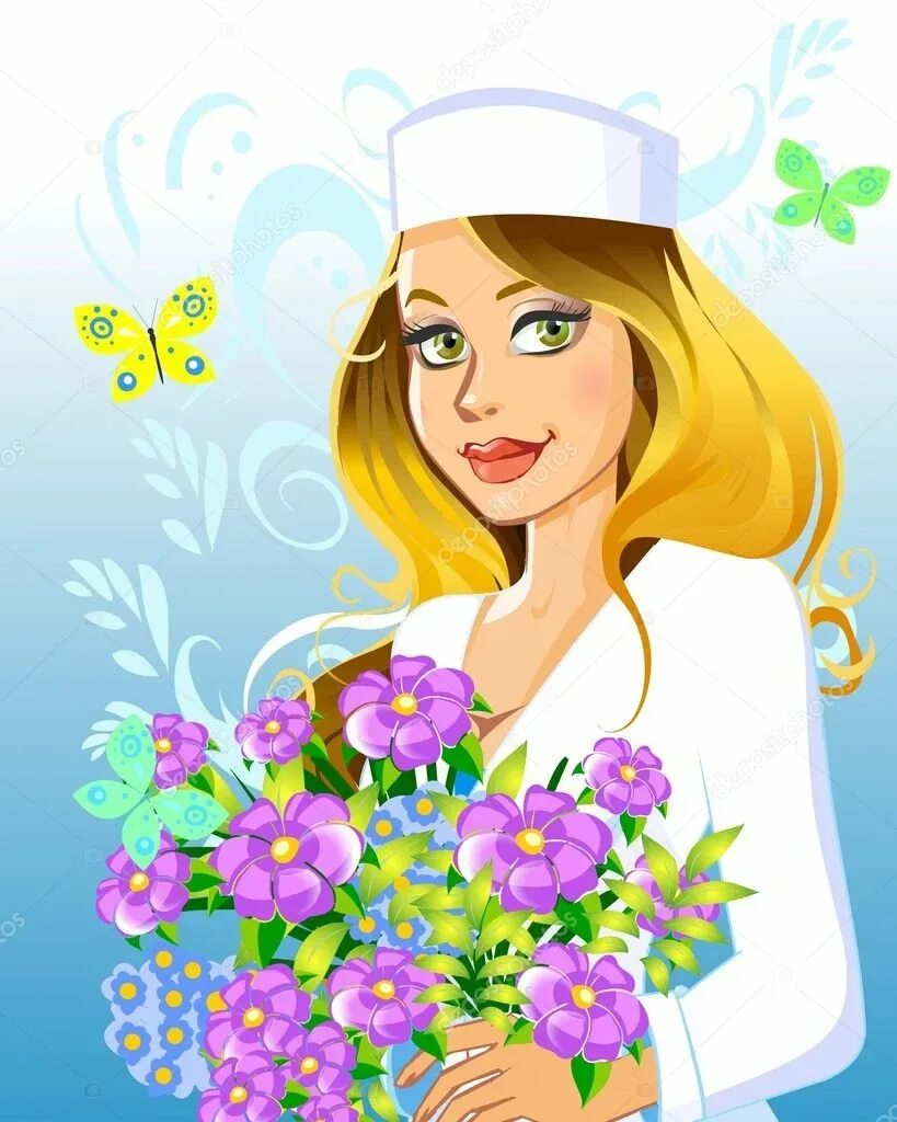 Врач март. Цветы для медсестры. Красивый доктор женщина. С днем косметолога картинки. Стильные иллюстрации с днем медика.