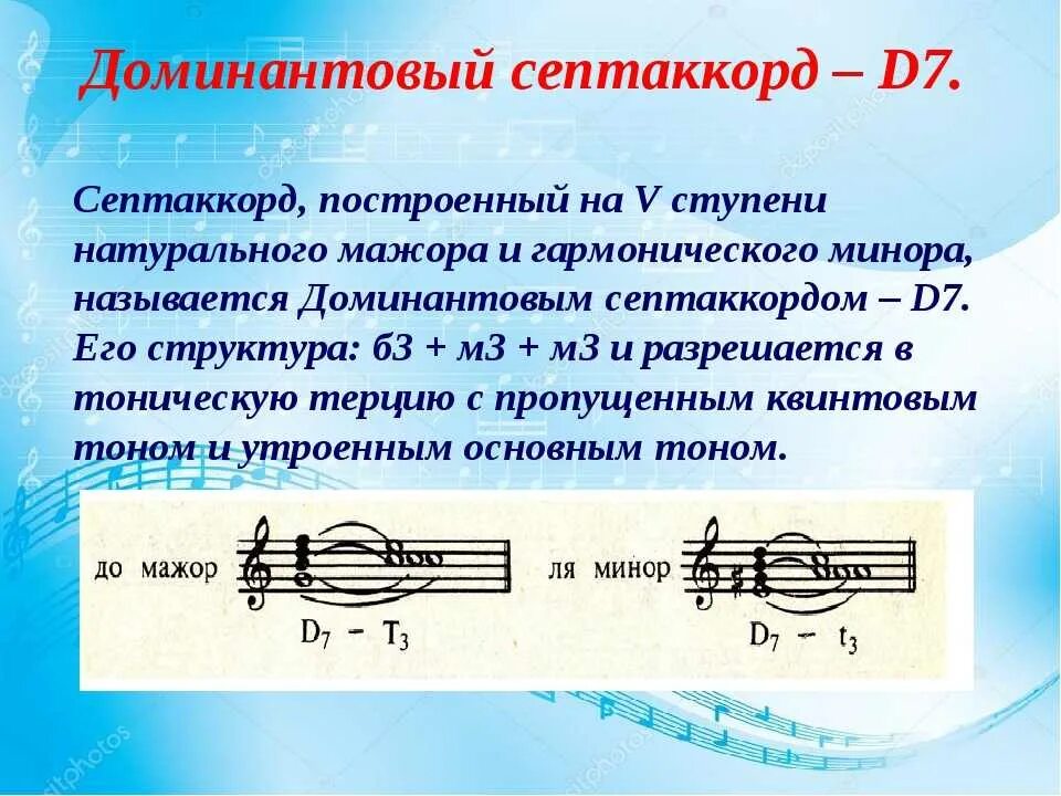 Разрешение аккордов в тональности
