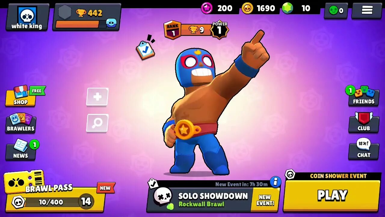 Нуб играет в brawl stars. Эль Примо Браво старс. Самый сильный персонаж в БРАВЛ. Аккаунт Браво старс. Скрин аккаунта в БРАВЛ старс.