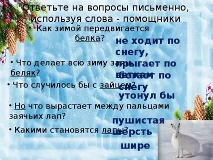 Изложение 3 класс зима