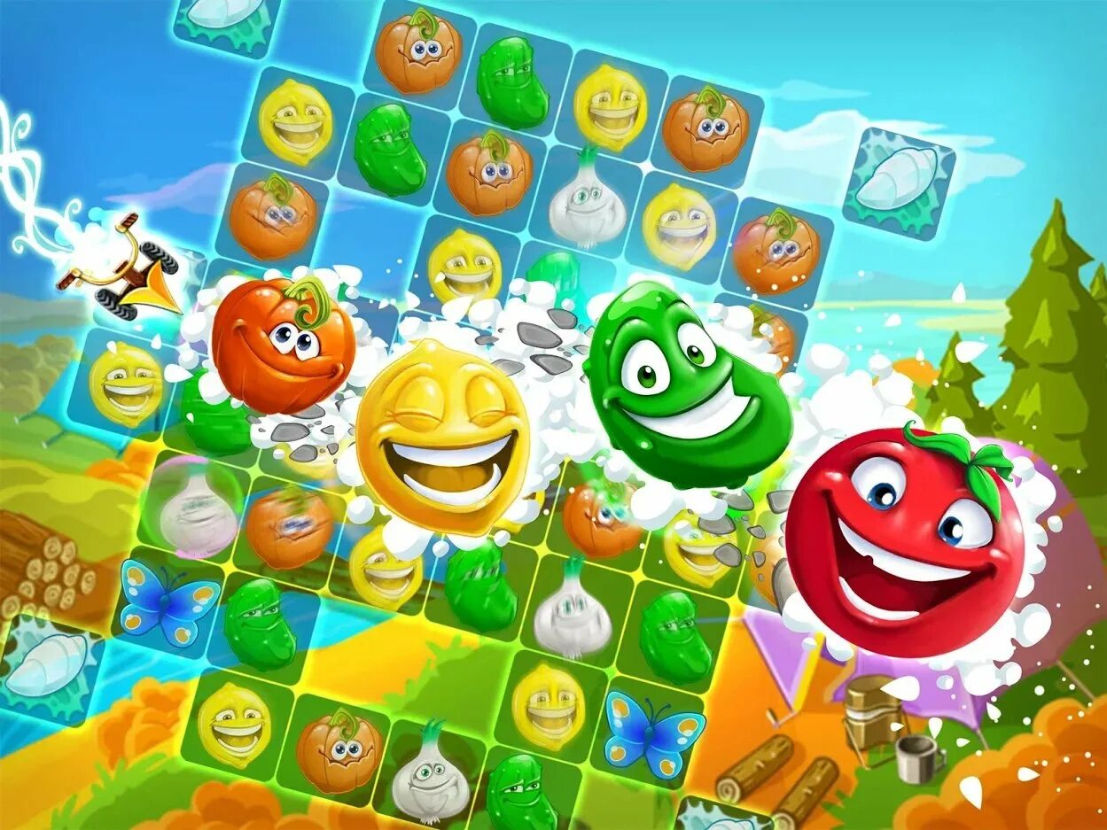 Три фрукта в ряд играть. Весёлый огород игра. веселый огород: три в ряд. игра фруктики три в ряд. весёлый огород игра три в ряд.