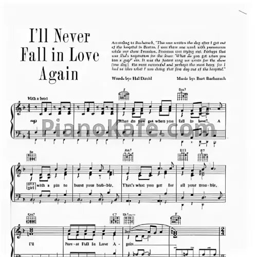 Love never falls перевод. I ll never Love again Ноты для фортепиано. I ll never Fall in Love again Ноты. I ll never Love again Ноты. Never Fall in Love again.