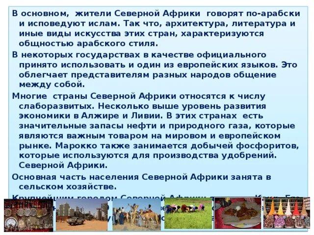 Какую религию преимущественно исповедуют жители северной африки. Хозяйство стран северной африки. уровень развития северной африки. экономика северной африки кратко. уровень экономического развития северной африки.