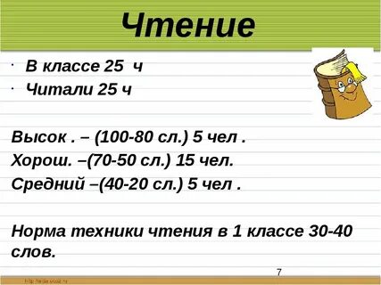Норма чтения 5 класс фгос