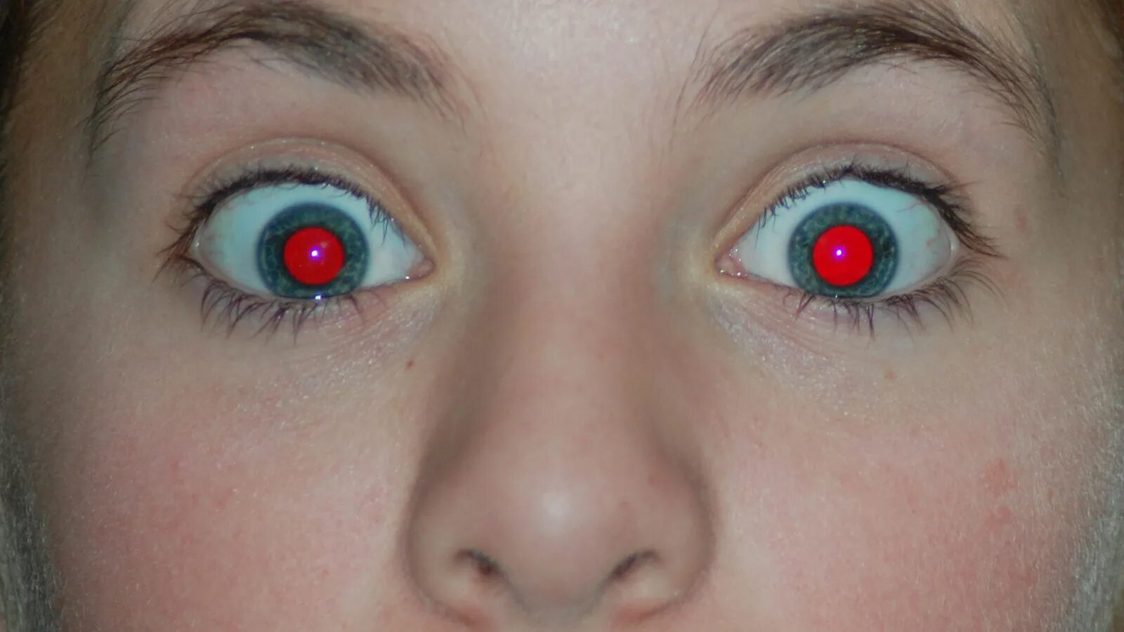 He eyes are red