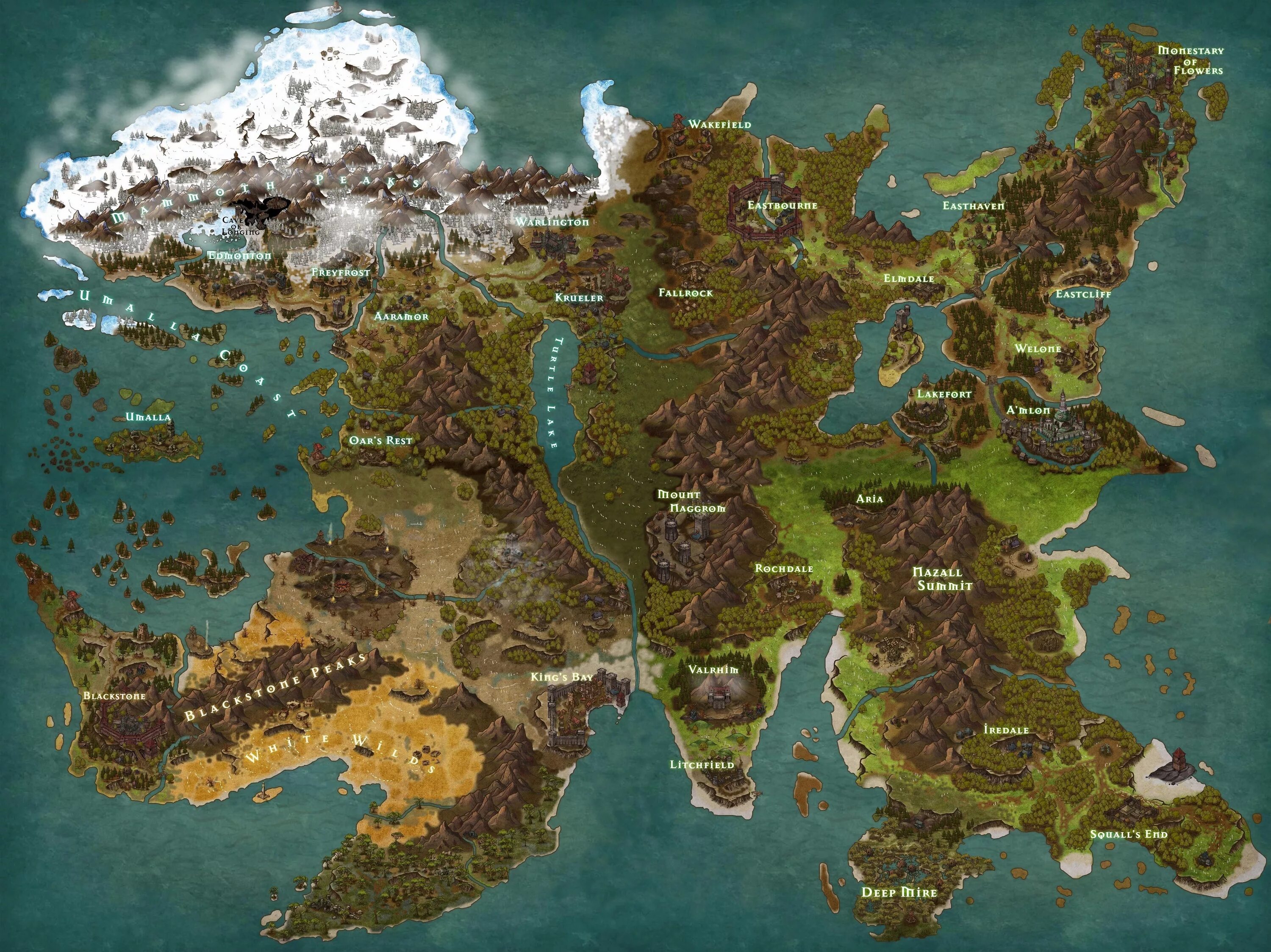 Inkarnate карты фэнтези миров.