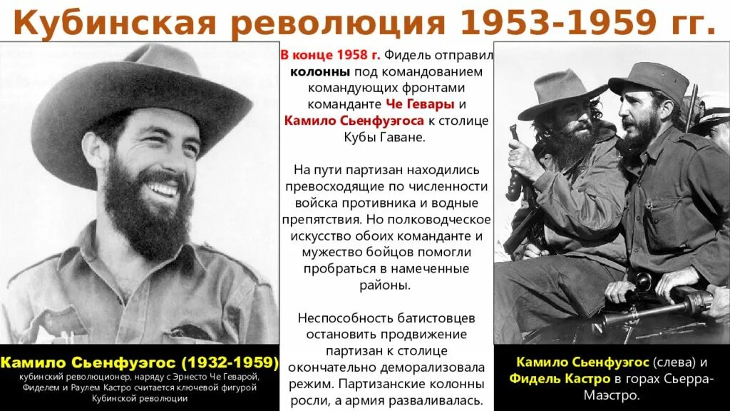 Победа революции на куб. Эрнесто Гевара Кубинская революция 1959. Революция 1959 г на Кубе.