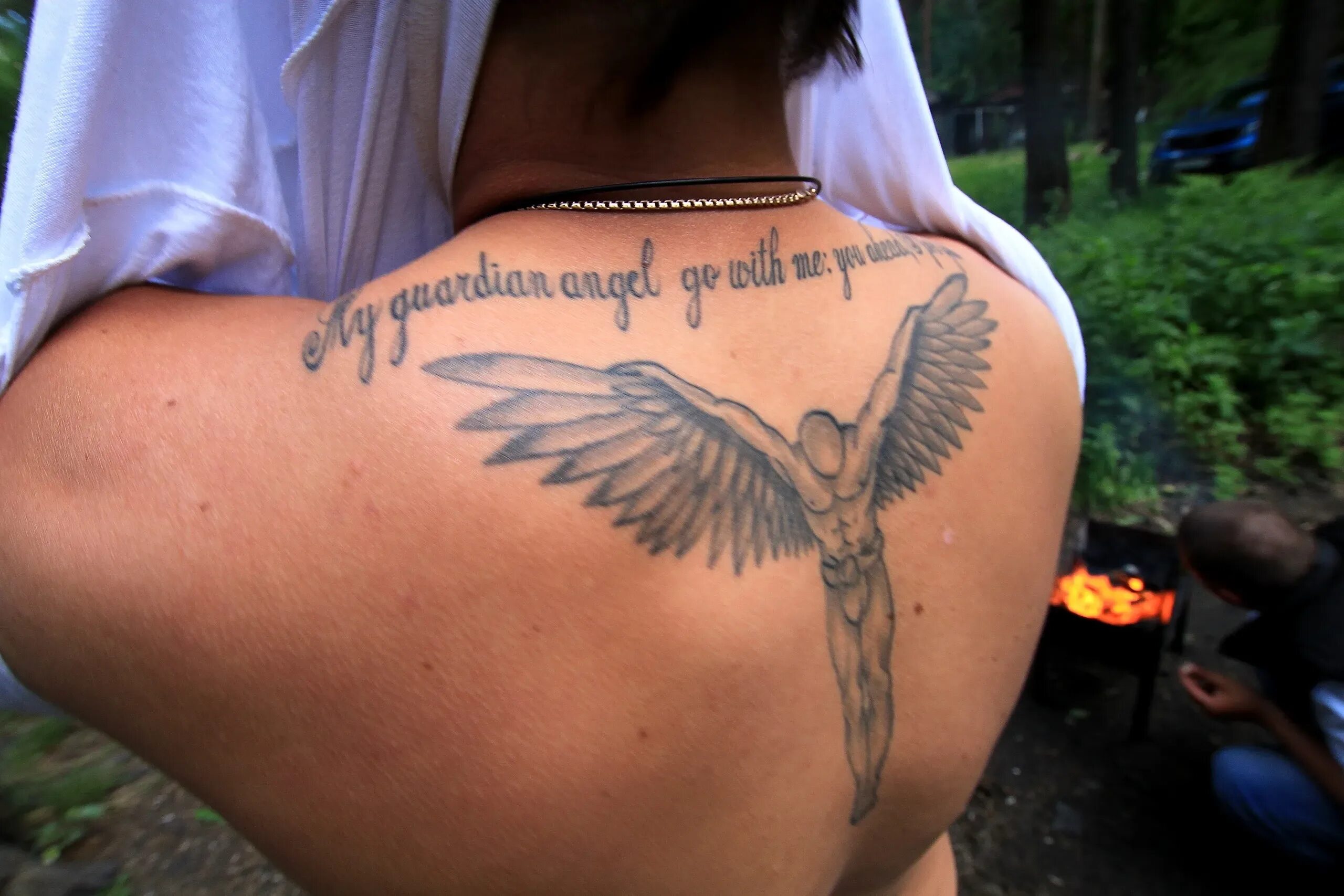 Angel Tattoos For Women Angel tattoo for women, Wing tattoo men, Angel tattoo de