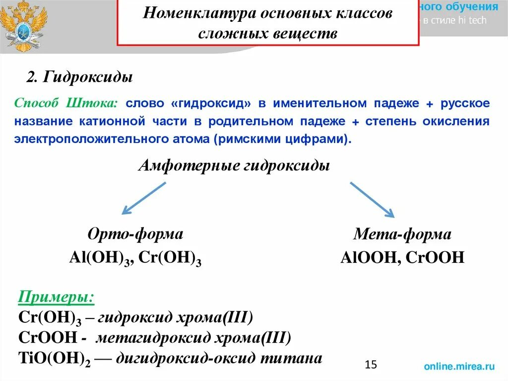 Мета форма. Амфотерные гидроксиды номенклатура. Гидроксиды классификация и номенклатура. Амфотерные гидроксиды классификация. Номенклатура оснований в химии.