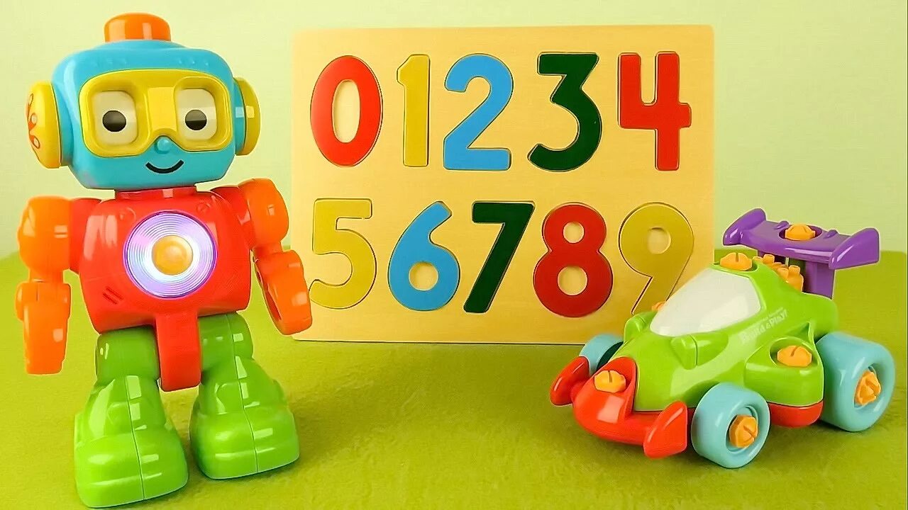 Роботы цифры. Детские цифры роботы.