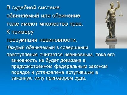 Презумпция невиновности ст конституции