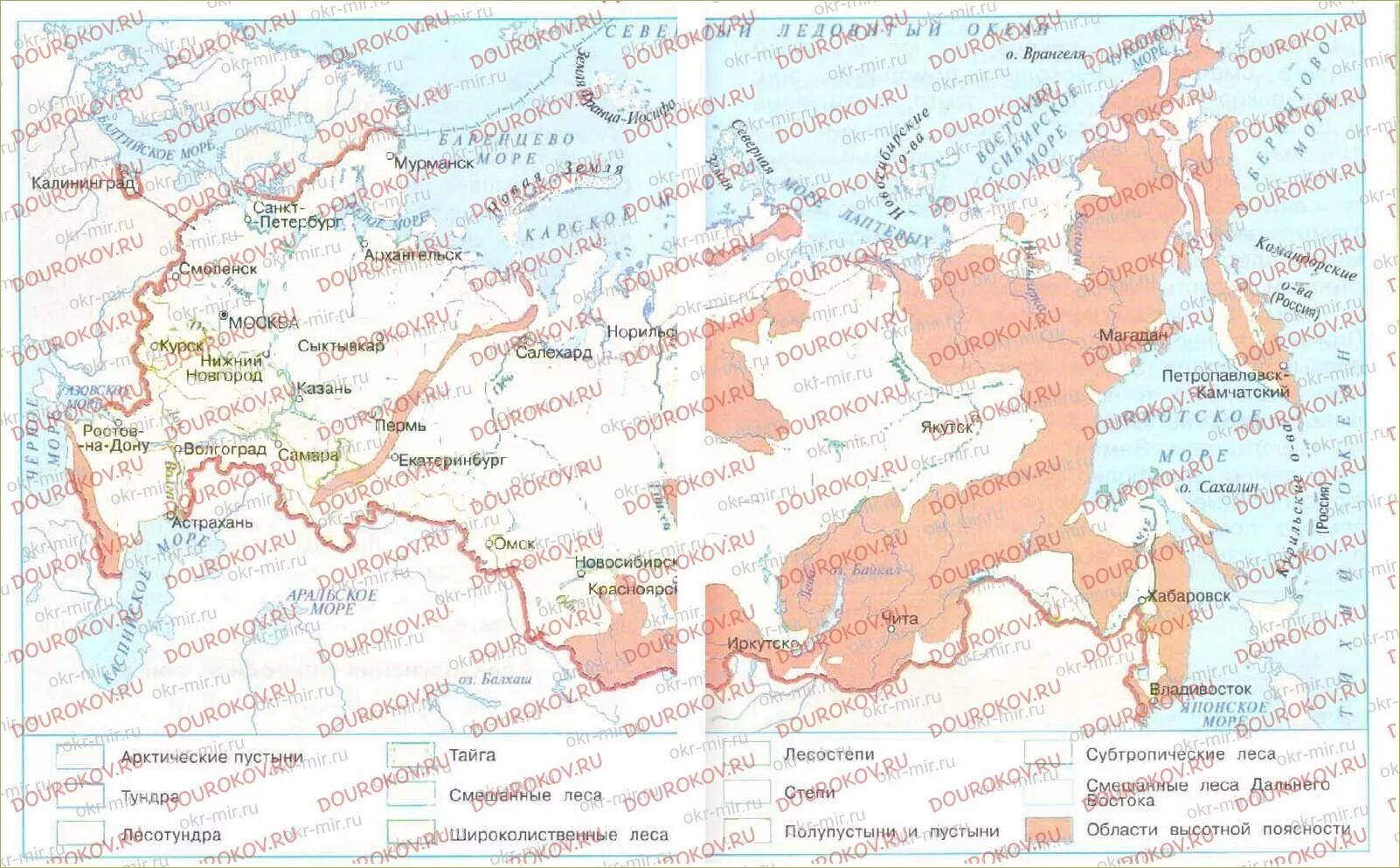 Области ВЫСОТНОЙ поясности на карте России. Контурная карта России природные зоны России 4 класс окружающий мир. Природные зоны России контурная карта. Карта природных зон 4 класс.