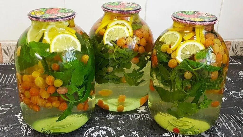 Компот с крыжовником мохито на зиму мятой. Компот с крыжовником мохито. компот мохито из крыжовника с мятой. компот мохито на зиму. компот из крыжовника мохито на зиму.