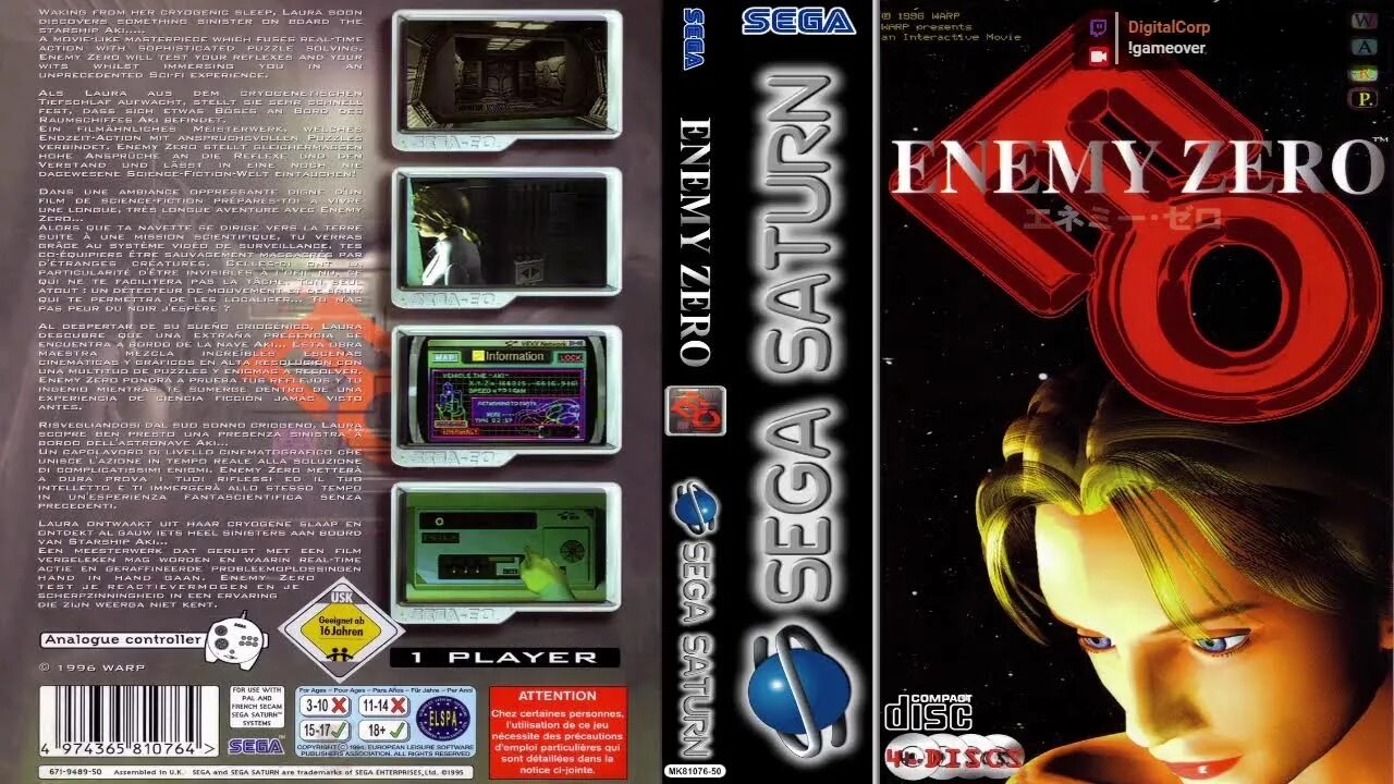 Enemy zero. Enemy zero disc.