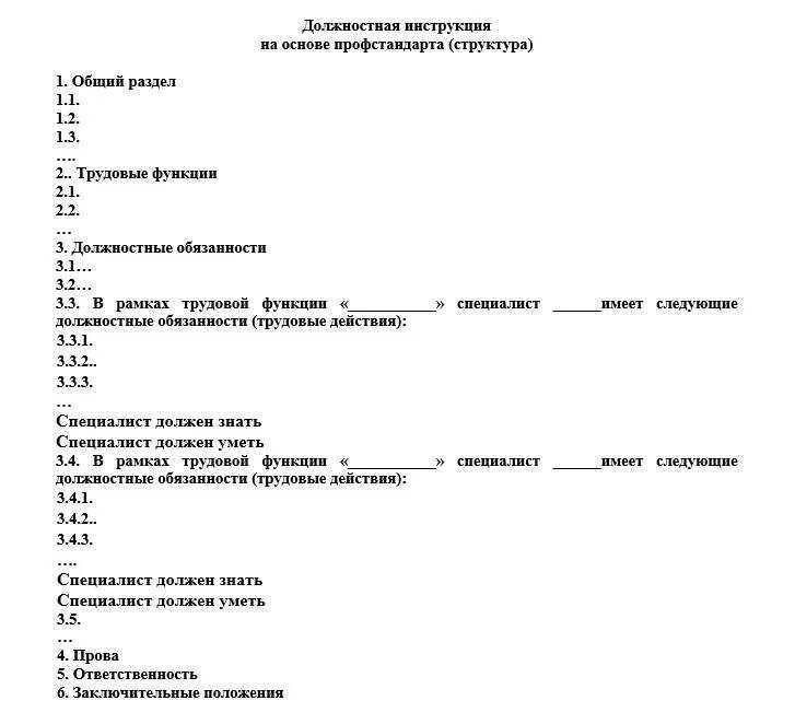 Образцы должностных инструкций по профстандартам 2023. Структура должностной инструкции. Должностные инструкции и профессиональные стандарты. Структура должностной инструкции по профстандарту. Должностная инструкция профстандарт.