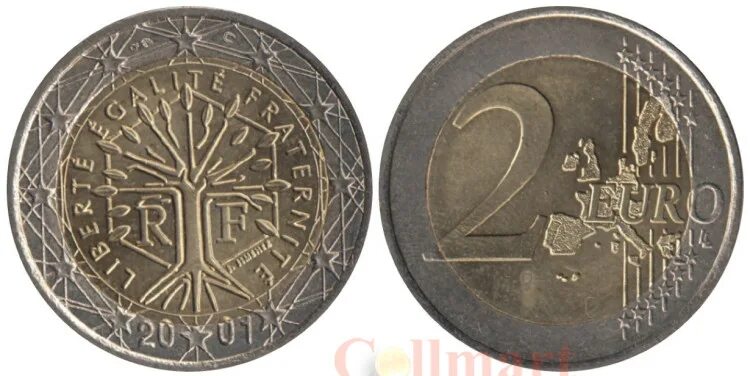 2 Евро Франция 2001. Монета 2 евро 2001 года. 2 Euro 2001 liberte egalite. Монета 1 евро 2001. Евро 2001 год