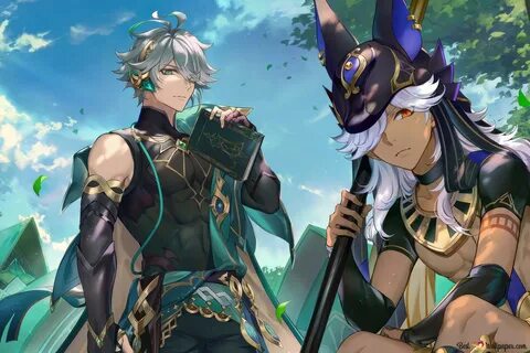 Alhaitham with Cyno Genshin Impact (Anime Video Game) 4K wallpaper download