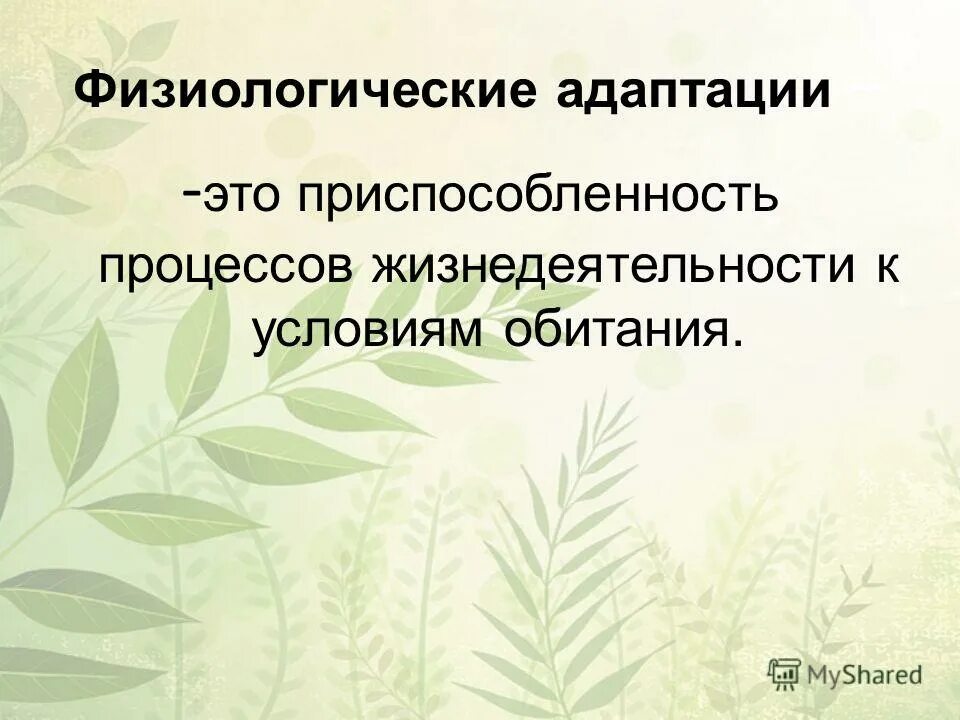 Примеры физиологической адаптации у человека