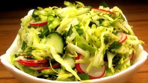 Салат из капусты и редиски