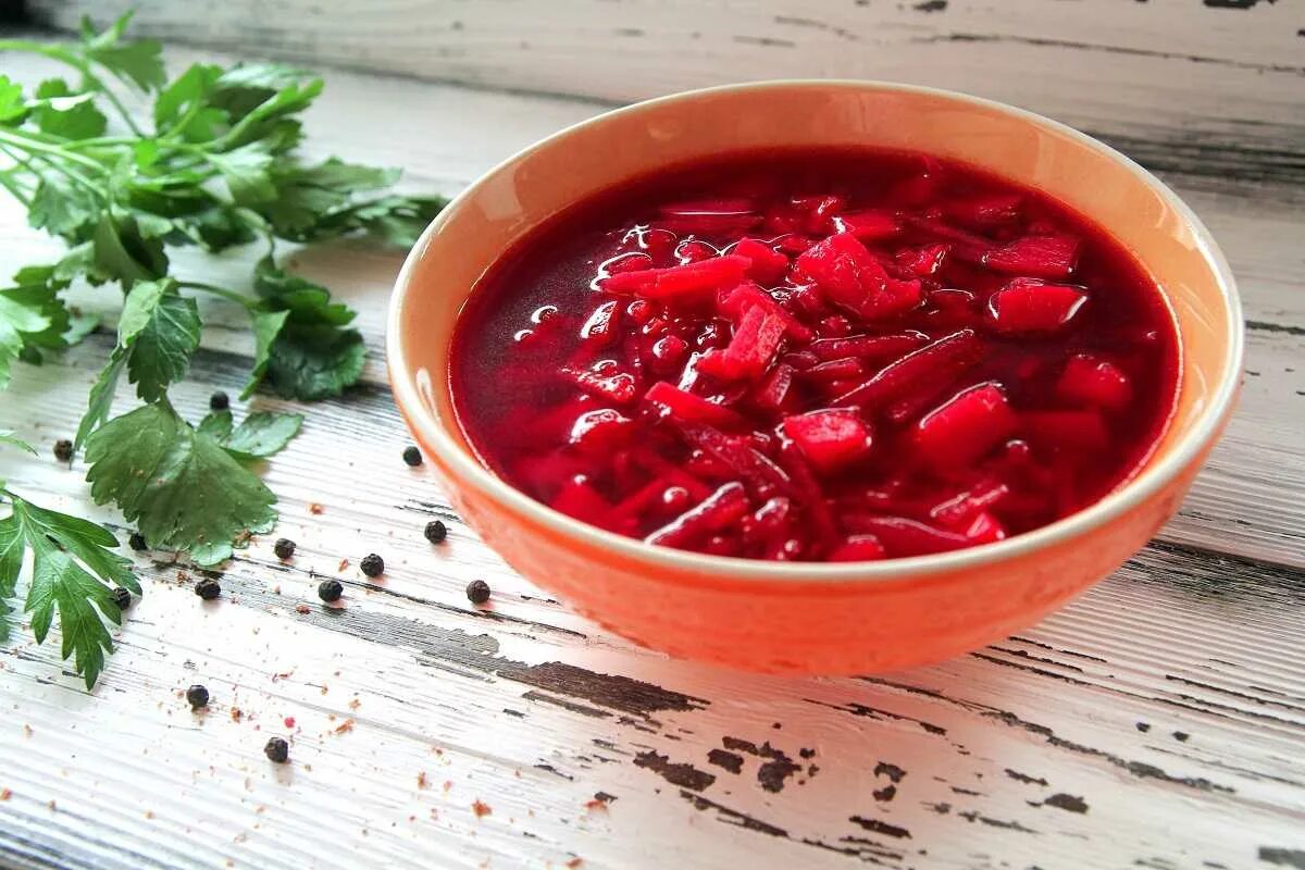 Рецепт борща без мяса и свеклы