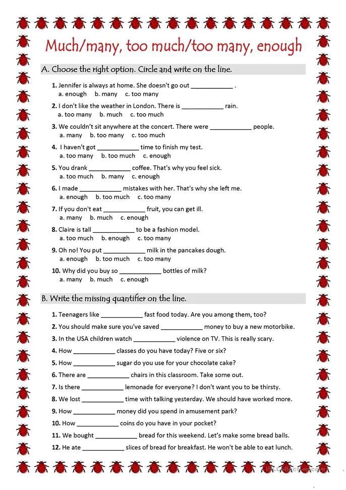 Fill in too or enough. Too much too many enough worksheets. too enough задания. quantifiers в английском языке. too much many enough worksheets.