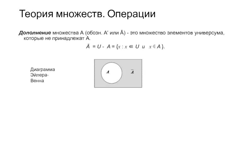 Тест теории множеств