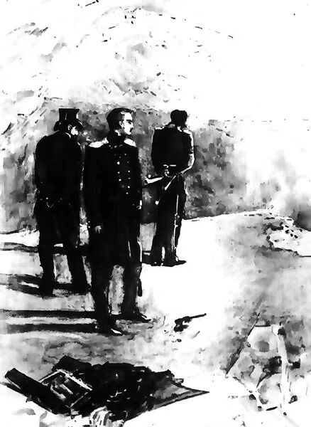 1890-1891. А. Лермонтов дуэль с мартыновым. А. Герой нашего времени иллюстрации врубеля.