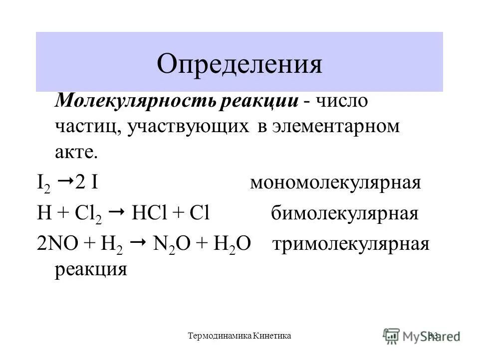 Термическая реакция является