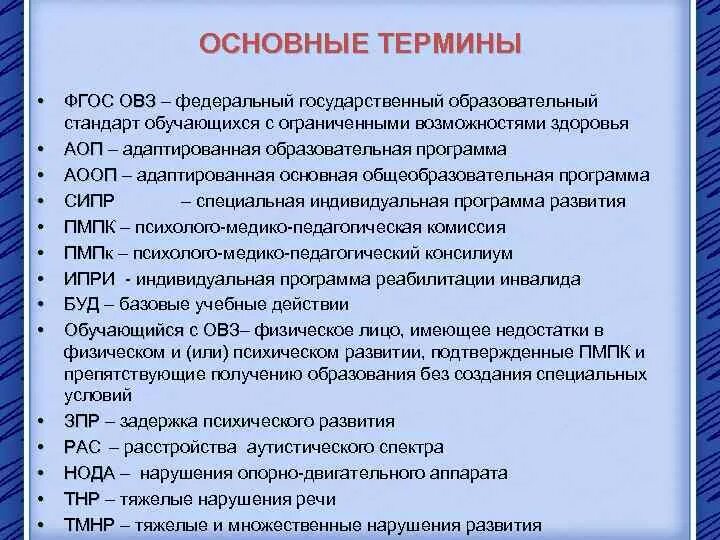 Ритмика рабочая программа 1 класс фгос. Фгос овз. основные термины фгос. термины овз. фгос овз ключевые термины.