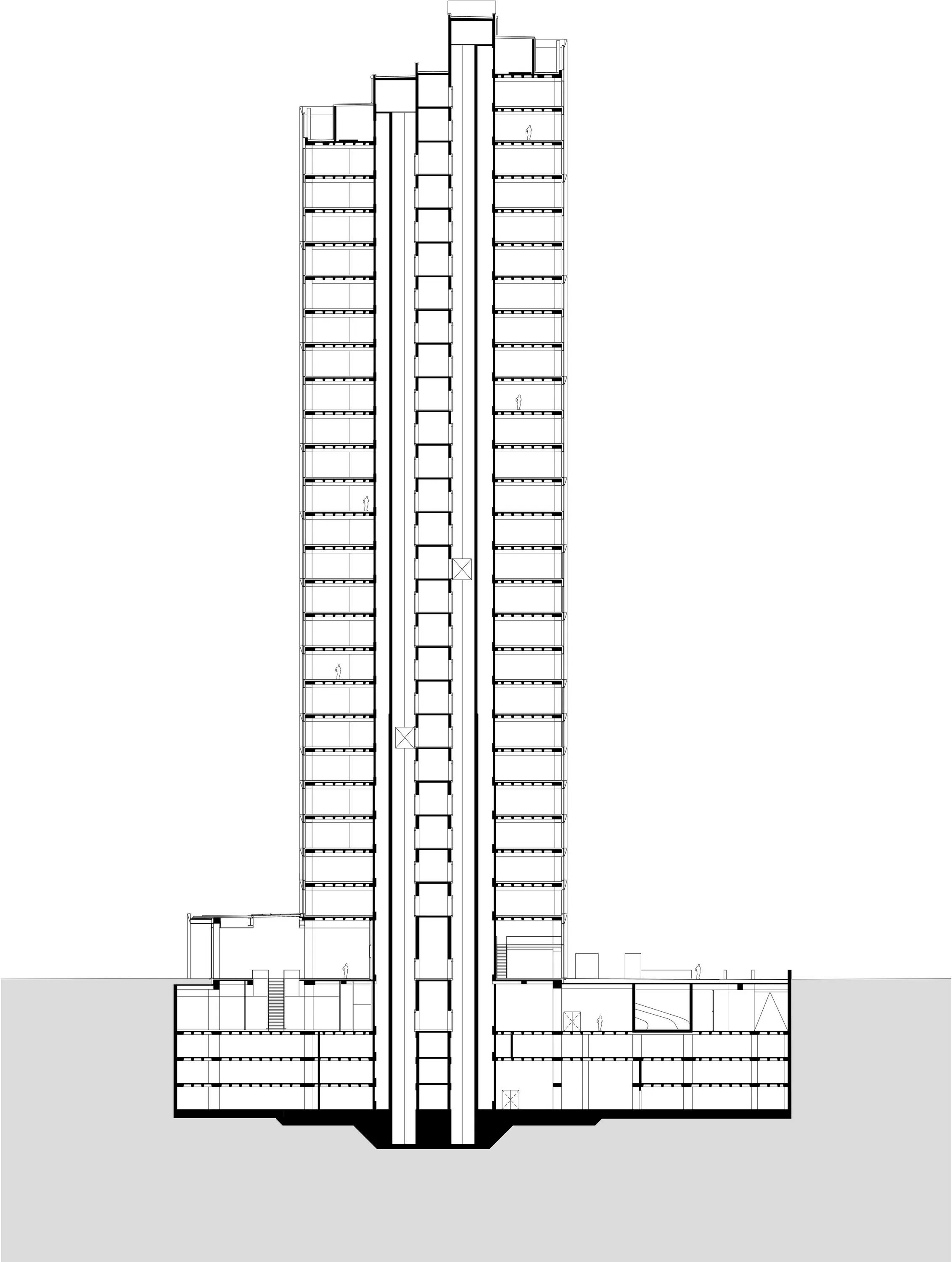 Башня джона хэнкока планы разрезы. План высотного здания. План многоэтажного здания. Точечная планировочная схема здания. Планировки высотных зданий.