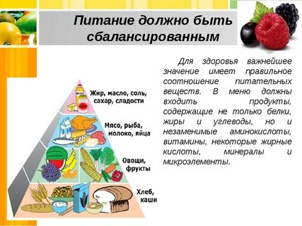Итоговый проект здоровое питание