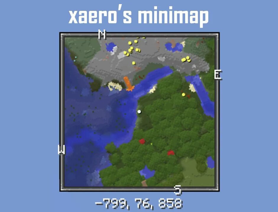 Мод на мини карту. Minimap Minecraft. Майнкрафт с минимап. Мод Xaero's Minimap.