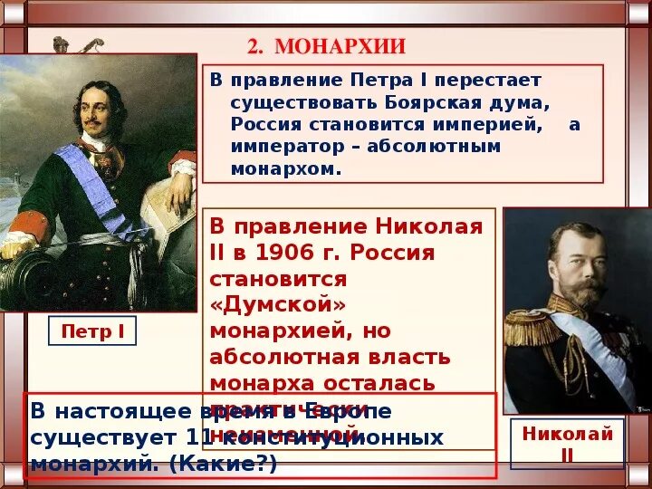 Абсолютная монархия в России годы. Форма правления Петра 1. Правление Петра 1. Абсолютная монархия правители.