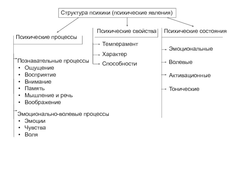 Структура психического состояния. Структура психики процессы это. Структура психологических явлений. Психические процессы явления и состояния. Психические явления структура психических явлений.