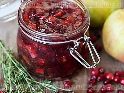 Варенье из яблок и клюквы
