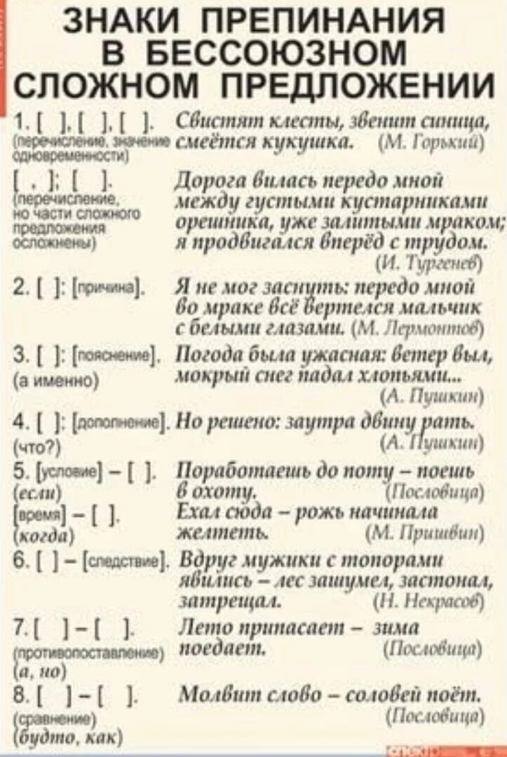 Урок знаки препинания в предложении 9 класс