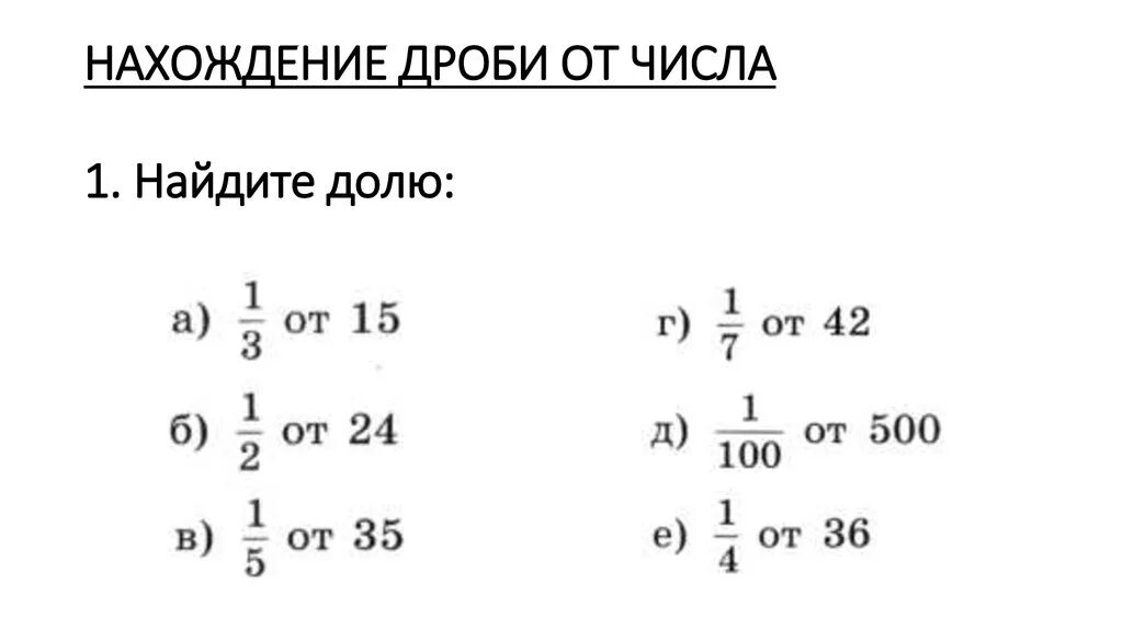 Часть от целого 5 класс самостоятельная. Нахождение дроби от числа примеры. Нахождение дроби от числа 4 класс карточки. Нахождение числа от дроби и дроби от числа. Число от дроби и дробь от числа 5 класс.