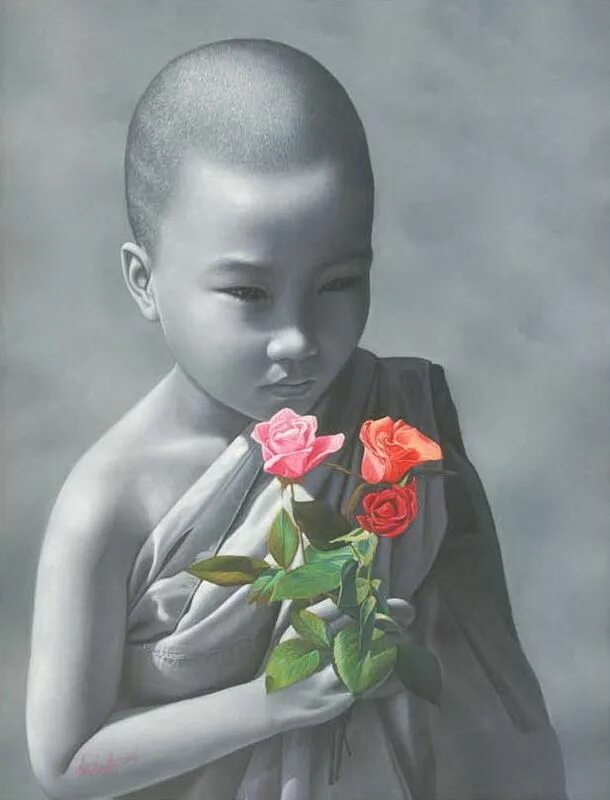 Будда картины художников. Будда арт. Благодарю буддист. Монахи в живописи. Как трудно быть истинно благодарным