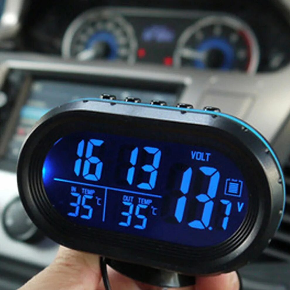 Часы в автомобиль. Автомобильные часы vst-7009v. vst 7009v часы термометр вольтметр. автомобильные часы/термометр vst-7009v. часы автомобильные+вольтметр vst-7009v.