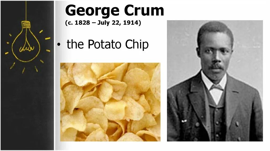 В каком году придумали чипсы. Джордж Крам изобретатель чипсов. Шеф-повар Джордж Крам. Уильям Тэппенден чипсы. История создания чипсов.