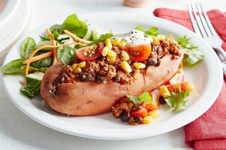 Moroccan Stuffed Sweet Potato Skins Recipe from Pescetarian.Kitchen Recipe Healt